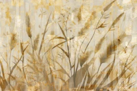 Metallic Flora Whisper wallpaper