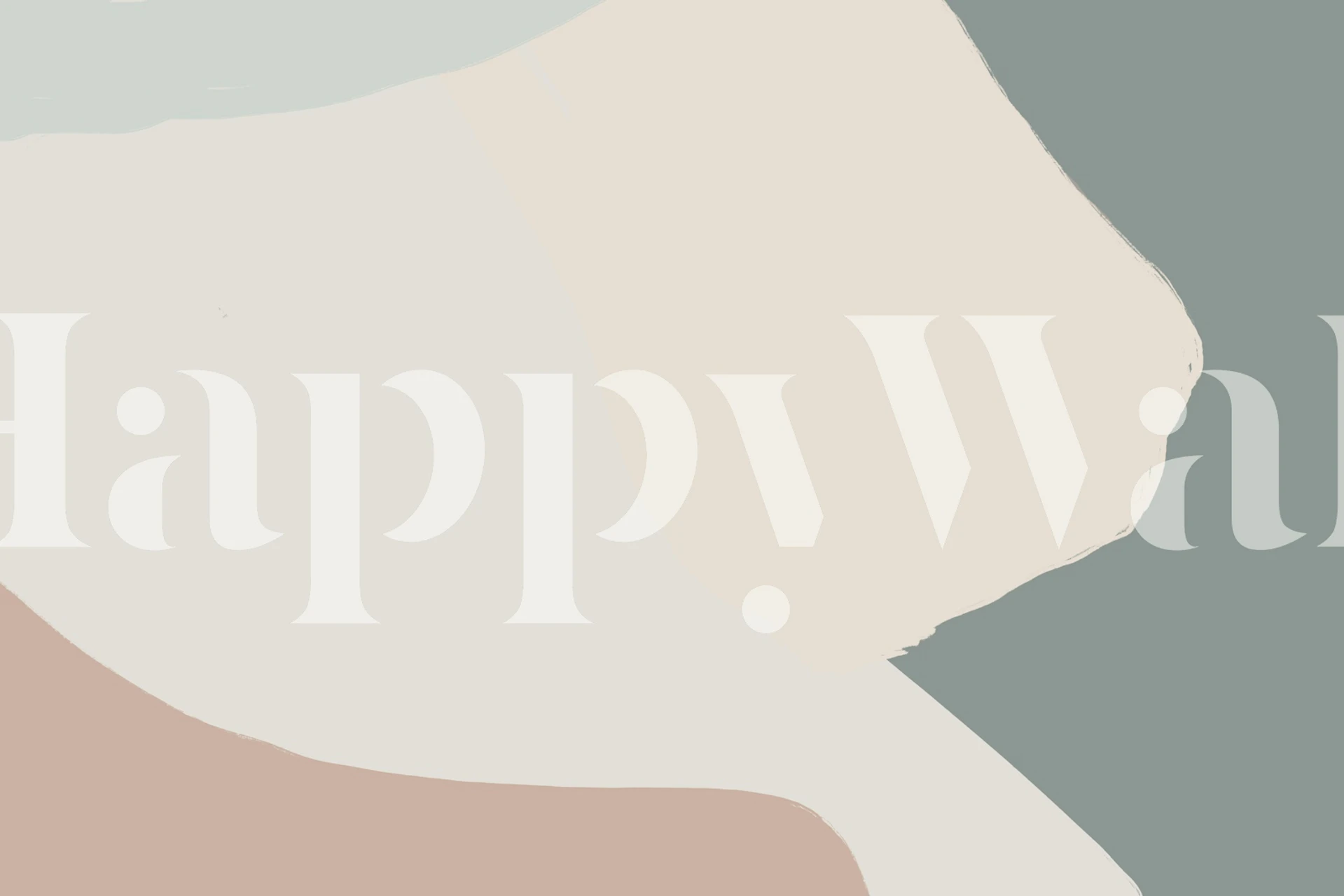 Soothing Beige Abstract tapet i et rom