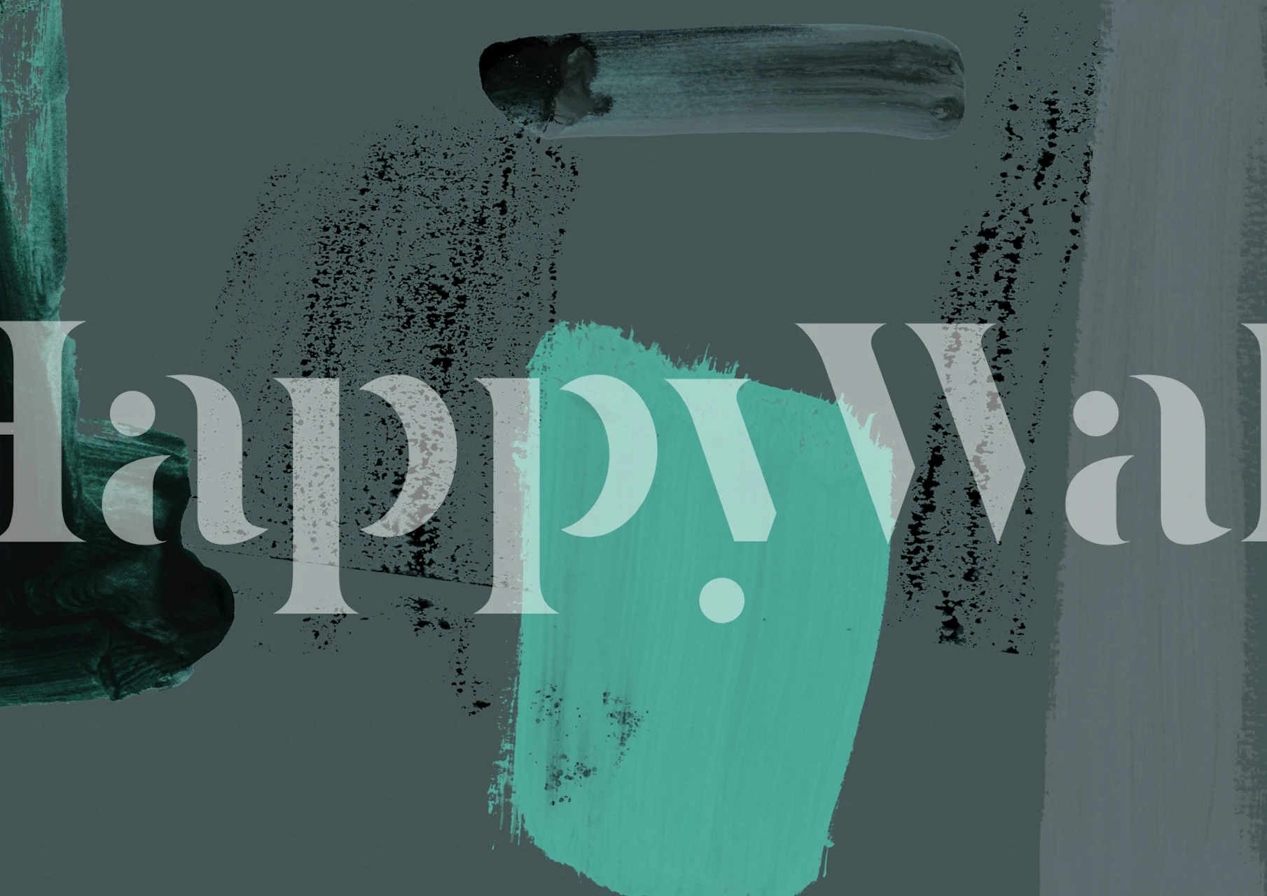 Maximalist brushstrokes Tapete in einem Raum