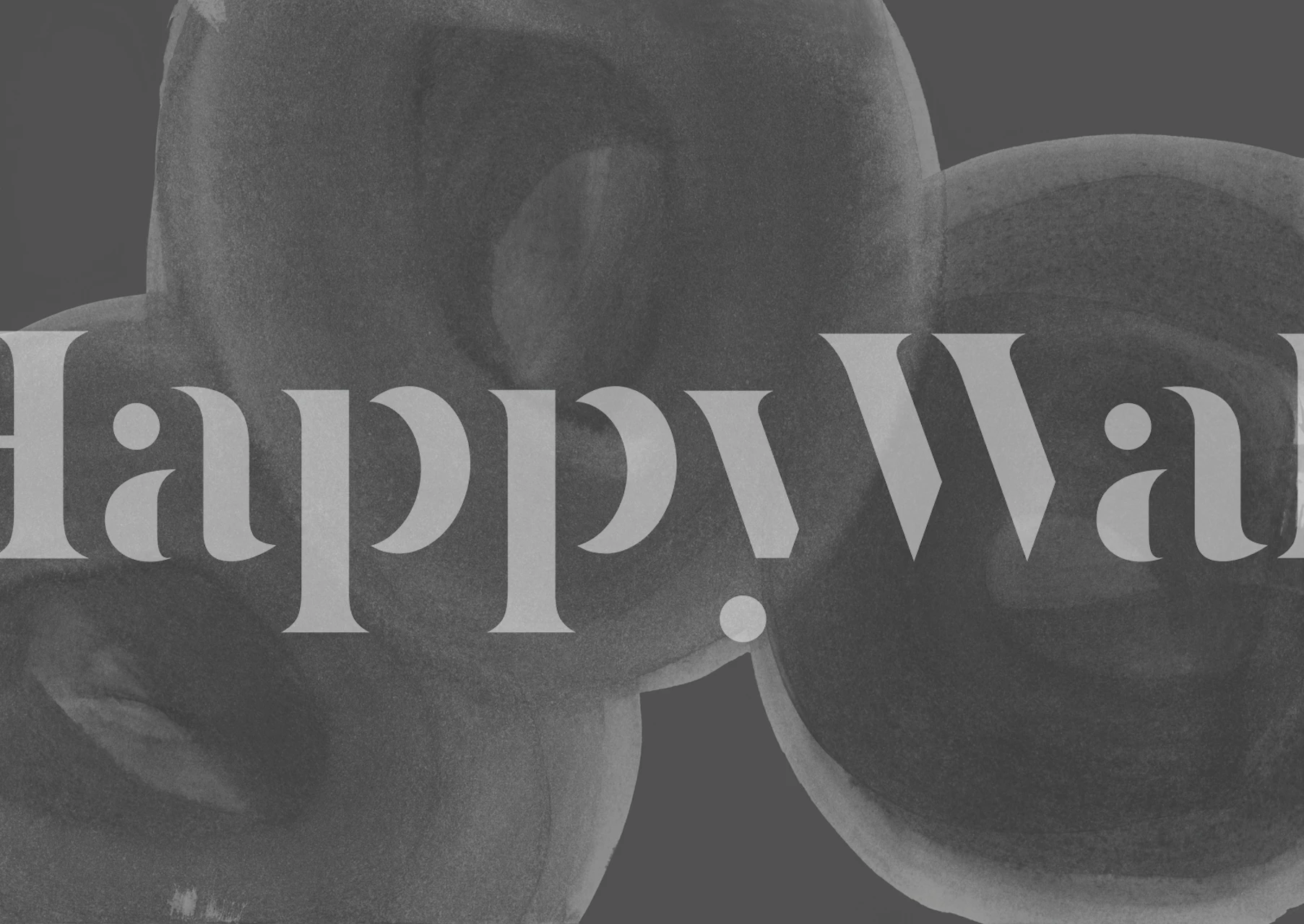 Organic shapes stonegrey wallpaper in a room