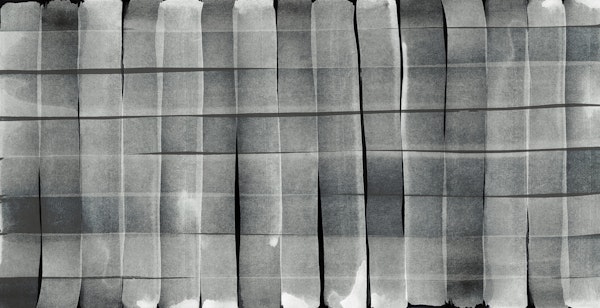 Checkered Watercolor Stripes grey