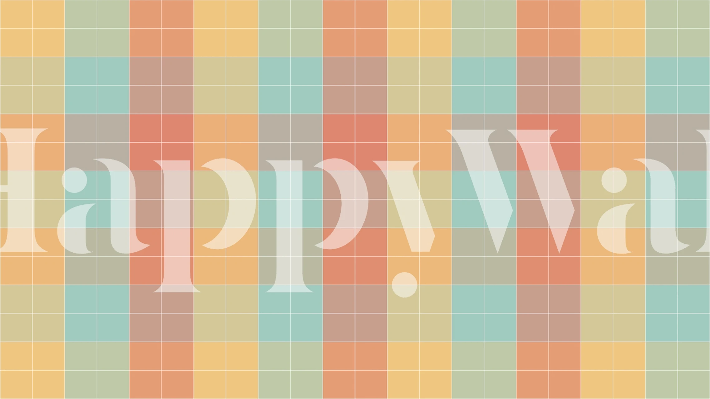 Retro Grid Harmony wallpaper displayed in a room