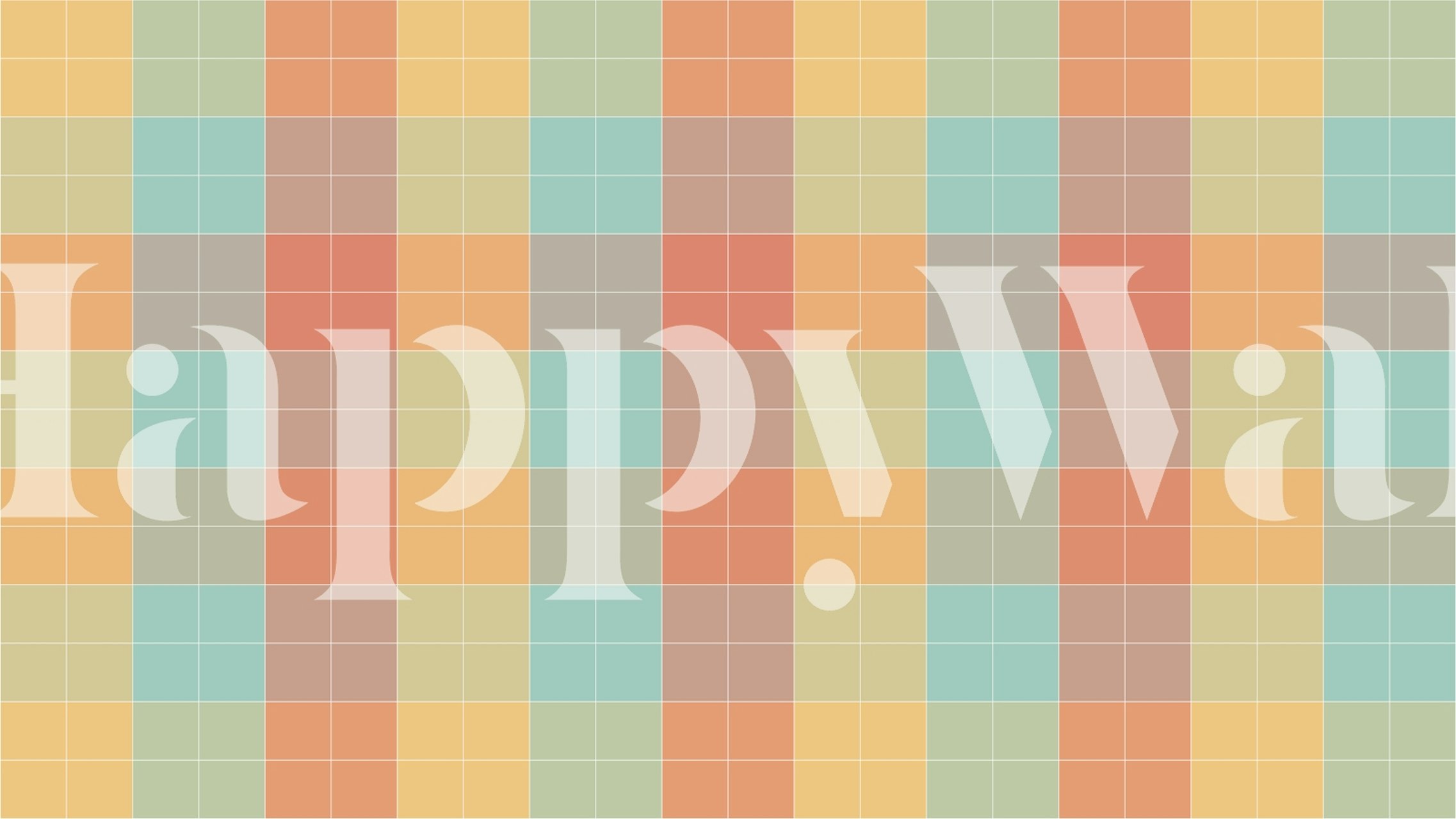 Retro Grid Harmony wallpaper displayed in a room