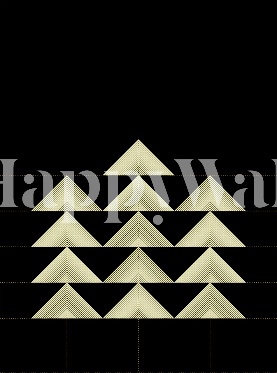 Minimal Geometric Christmas Tree tapet i ett rum