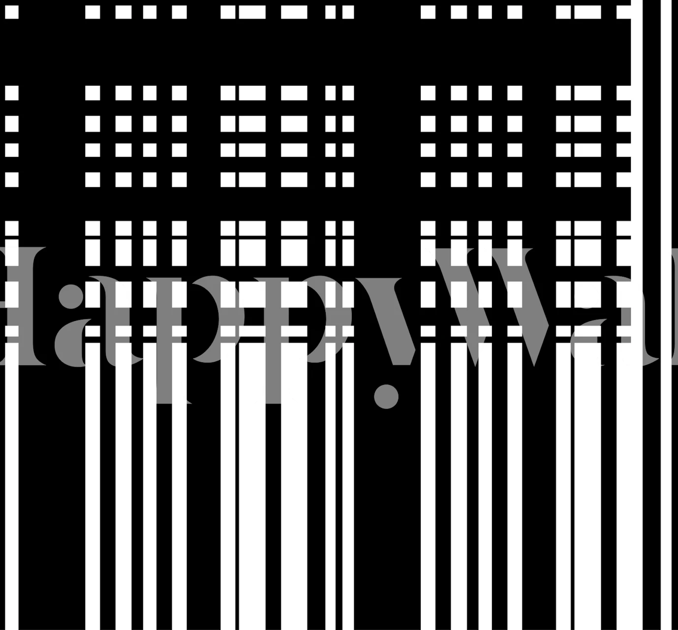 Black and white striped wallpaper with minimalistic design