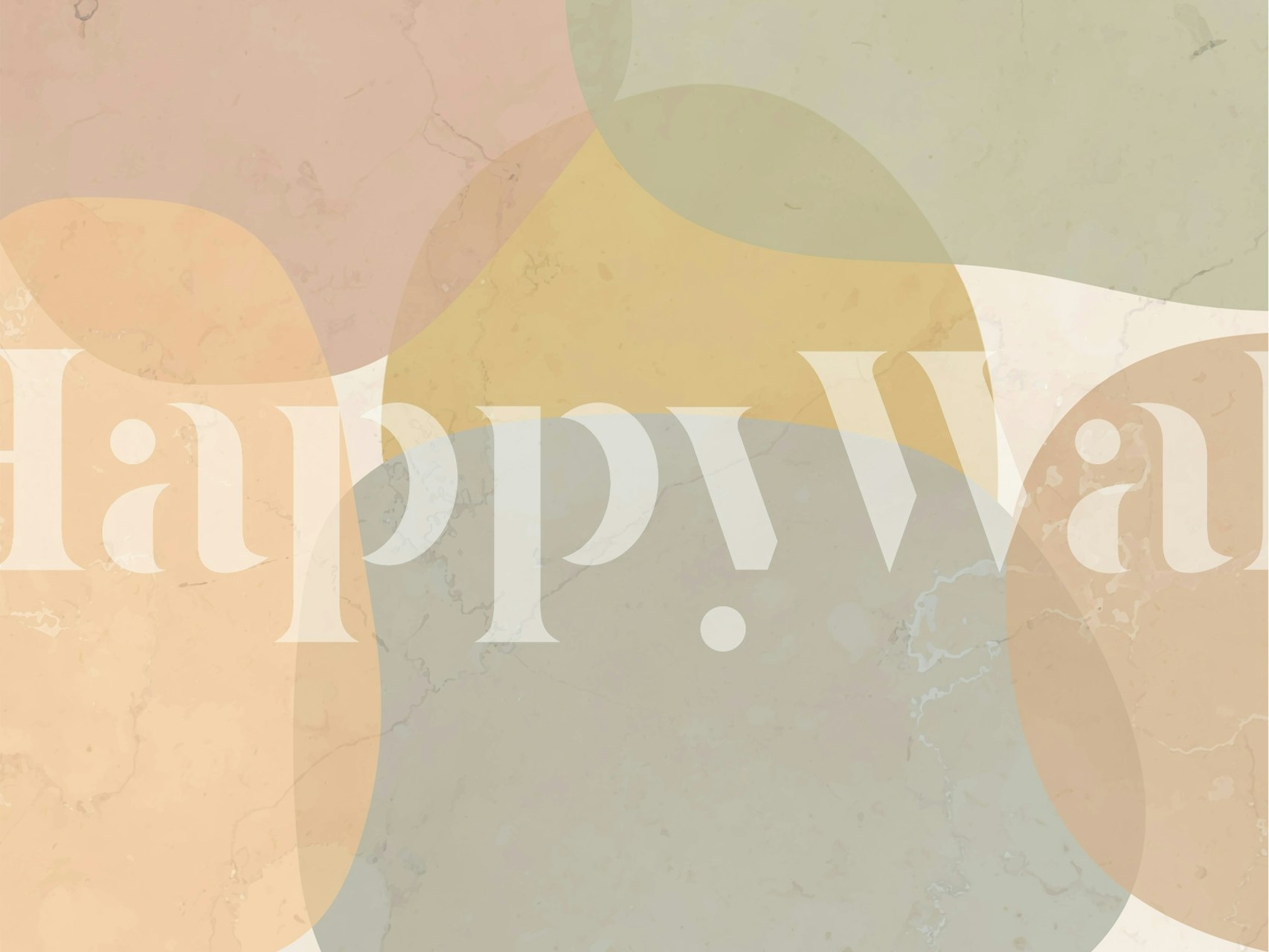 Neutral geometric wallpaper in a room