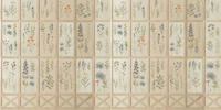 Pressed Flowers Vintage Panels Cream tapet