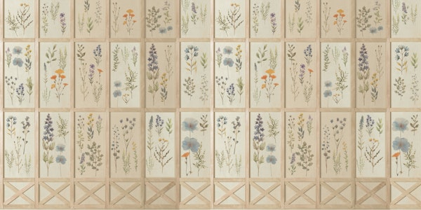 Pressed Flowers Vintage Panels