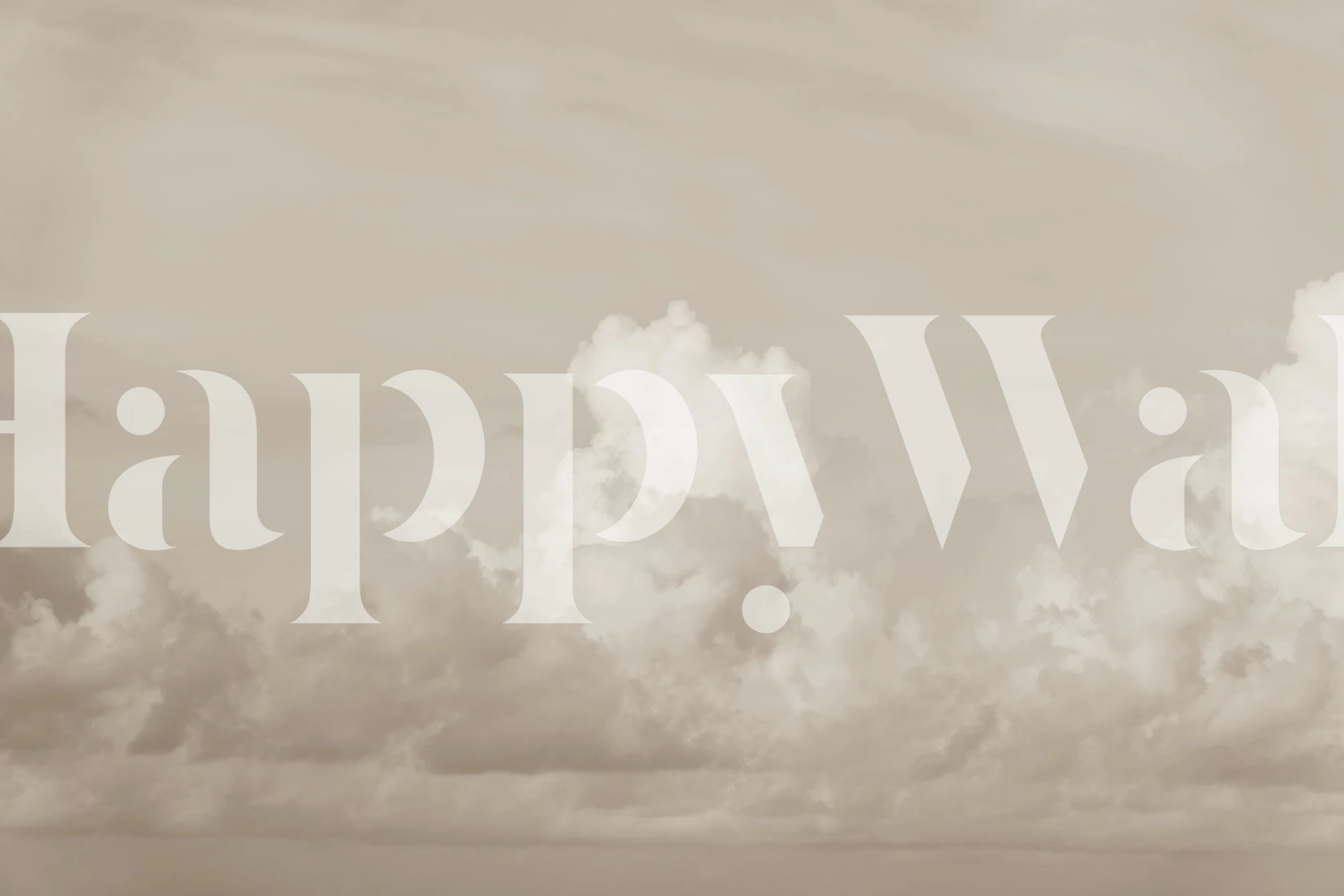 Dreamy clouds wallpaper in a room