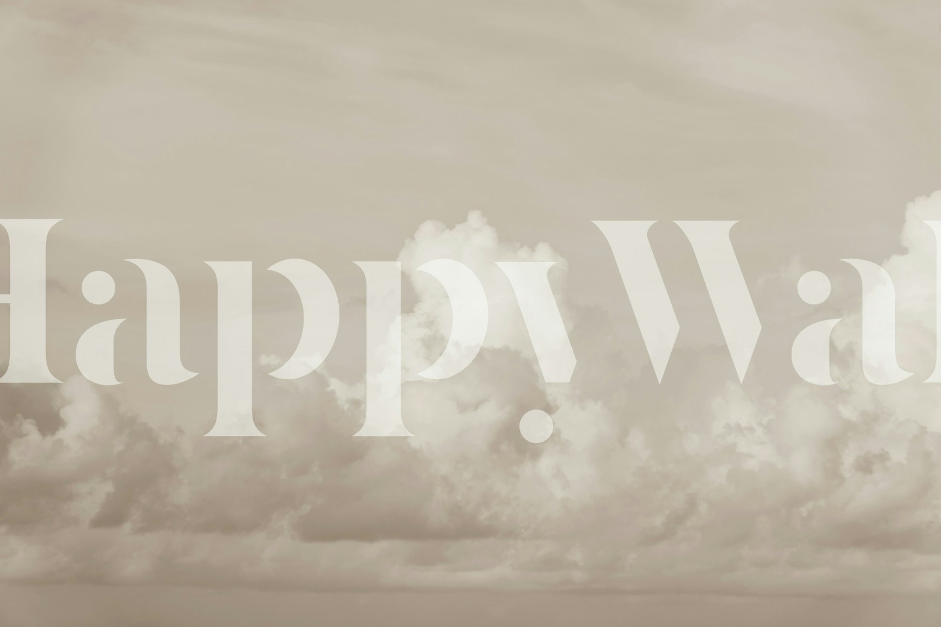 Dreamy clouds wallpaper in a room