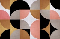 Mid-Century Bauhaus Fabric Earthy papel pintado