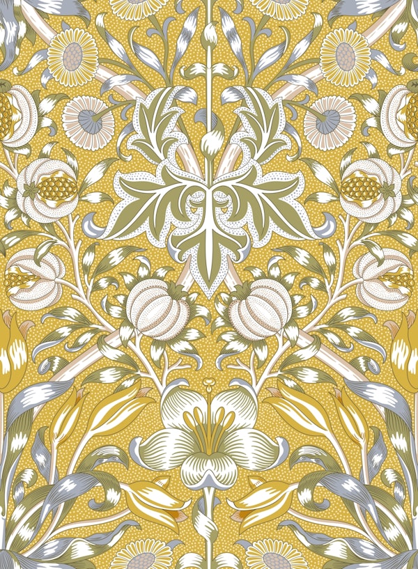 Victorian Lily and Pomegranate - Gold
