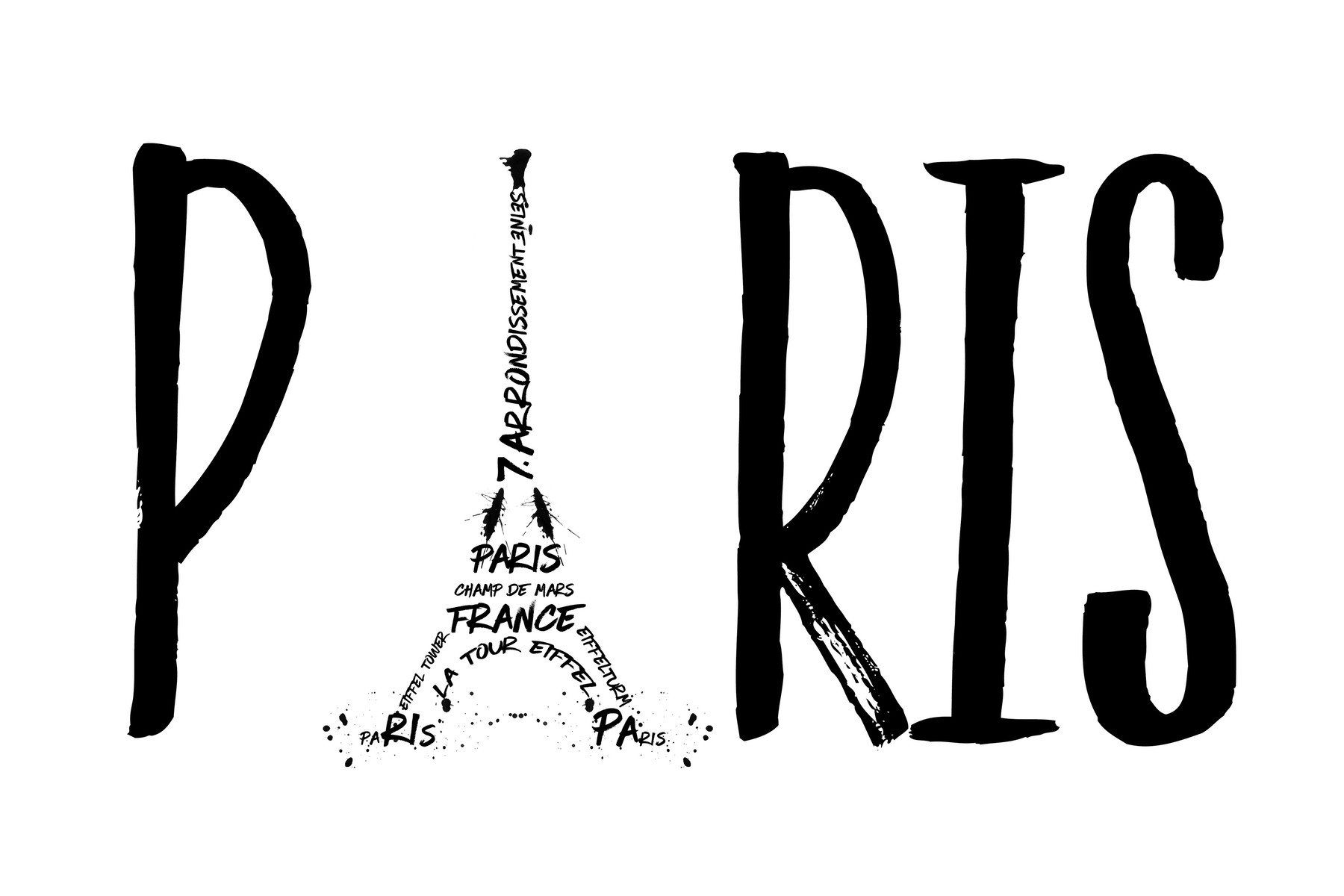 buy-paris-typography-wallpaper-free-shipping