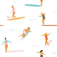 Soul surfers white carta da parati