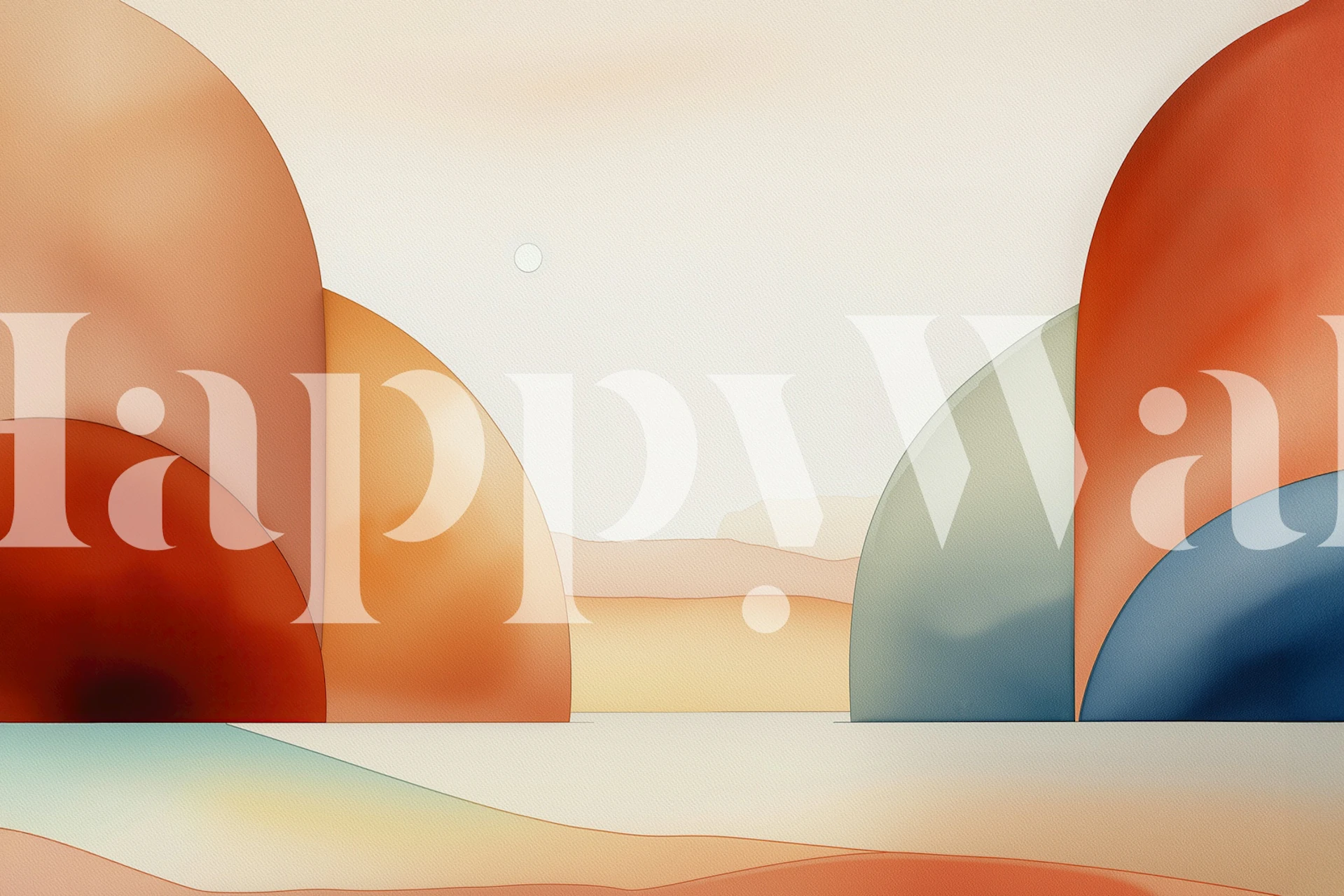 Boho Baby Landscape wallpaper in a nursery