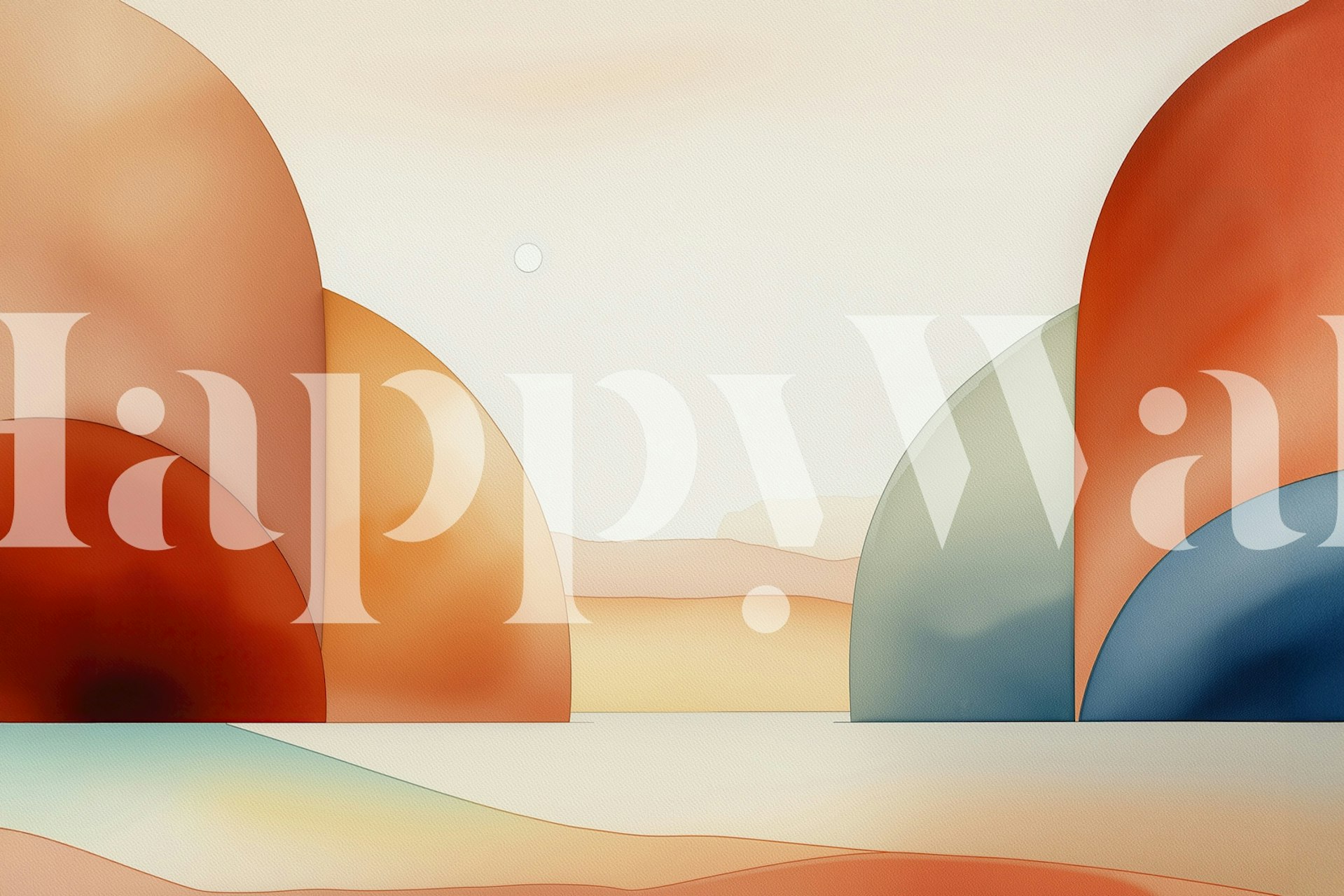 Boho Baby Landscape wallpaper in a nursery