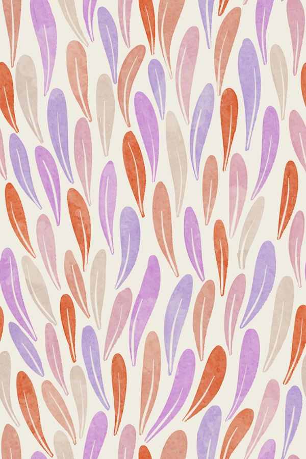 Watercolor Feathered Hues