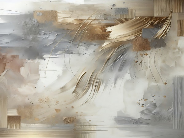 Metallic Golden Strokes