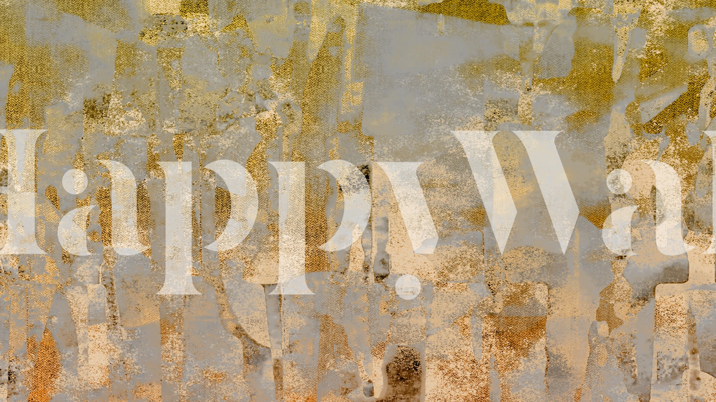 Aged gold texture wallpaper in a stylish room