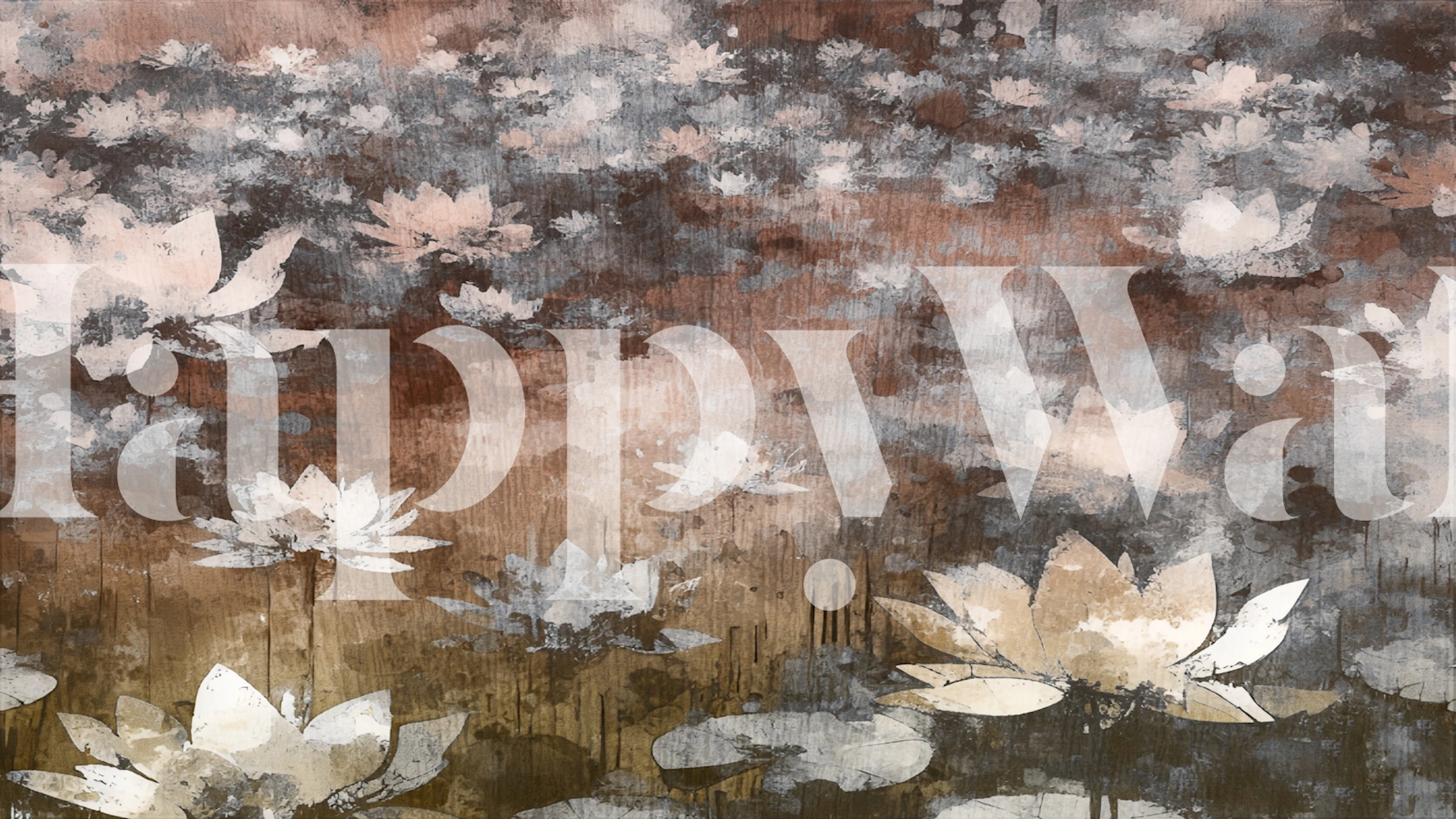 Carta da parati Blush Lotus Elegance in una stanza