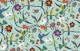 Hummingbirds and Passionflowers on Sky blue