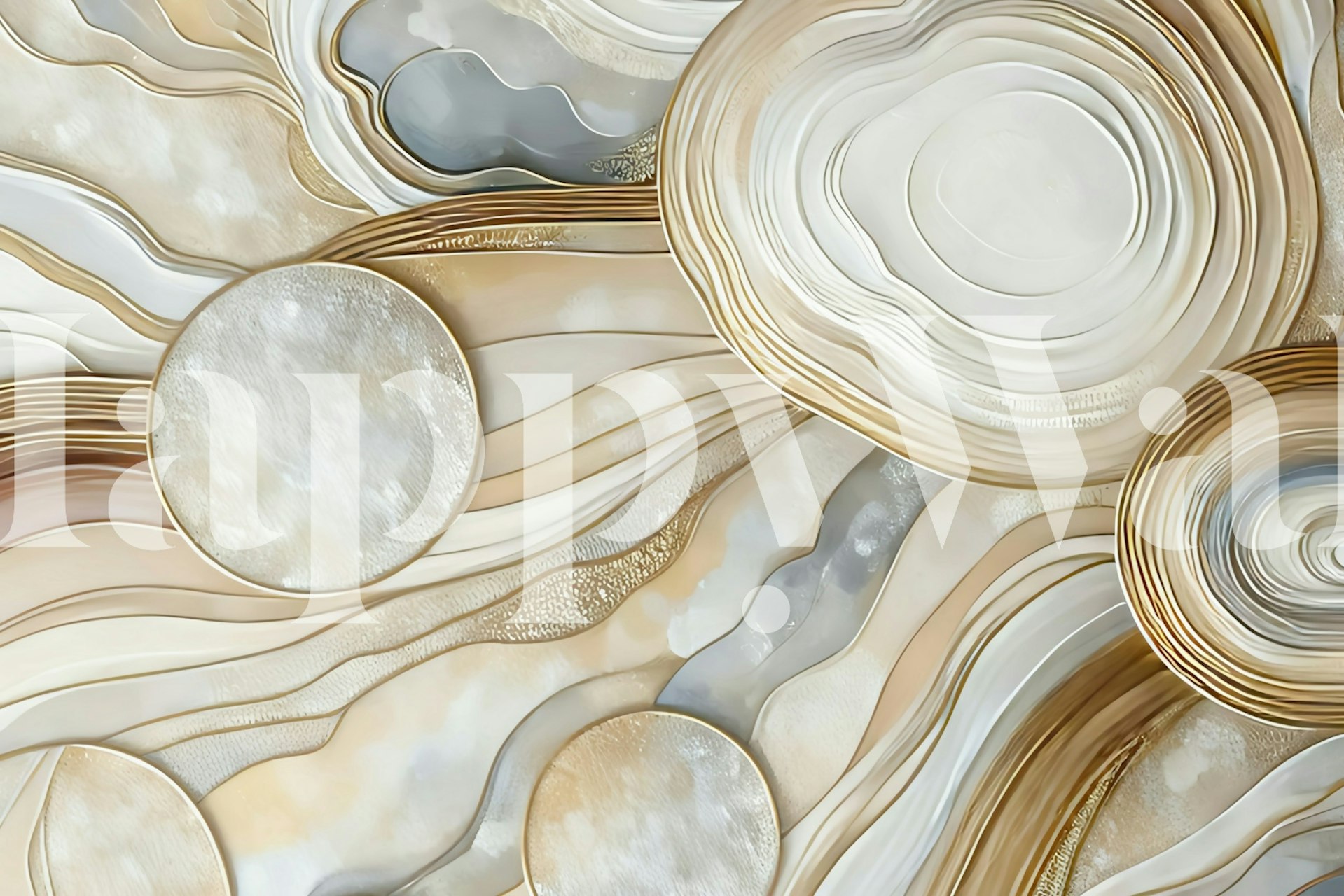 Luxurious Abstract Waves wallpaper in a room