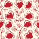 Sweetheart Plant Motif Red