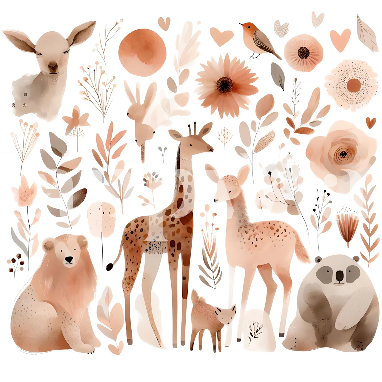 Gentle Wild Haven papel de parede em um quarto