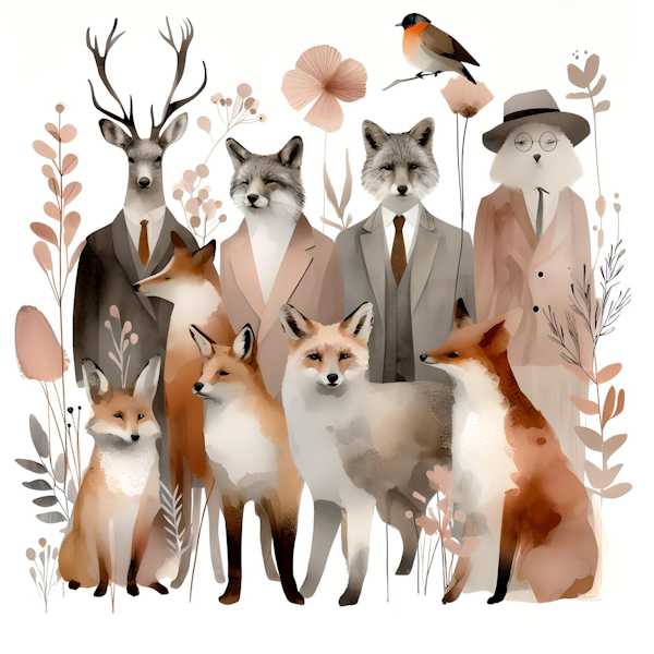 Elegant Woodland Animals