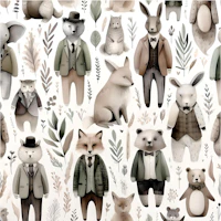Dapper Animals in Suits papiers peint