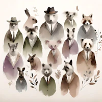 Animal Gentlefolk papiers peint