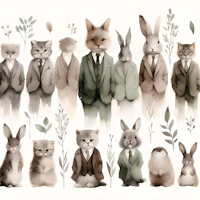 Chic Forest Friends papiers peint