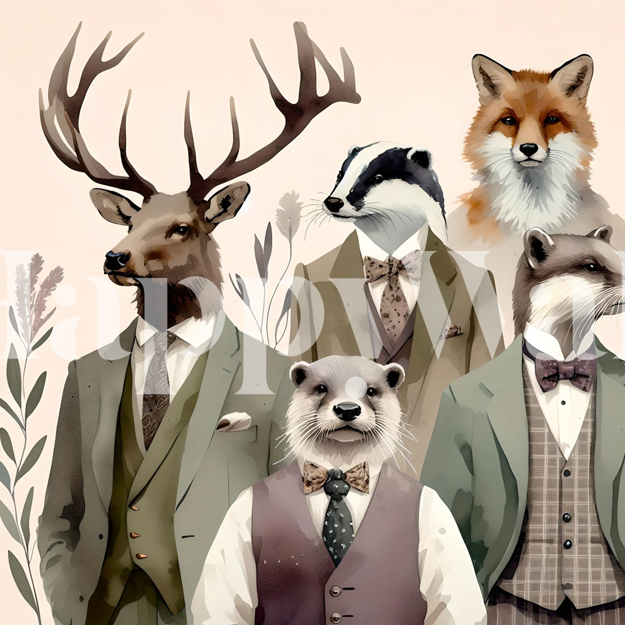 Dapper Forest Gentry tapetdesign i et rum