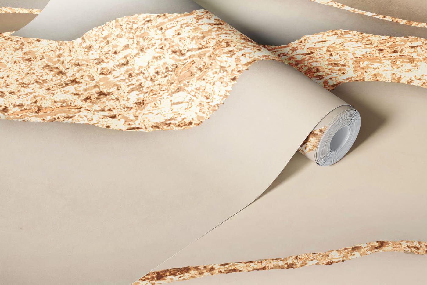 Sophisticated Gold Beige Marble wallpaper roll