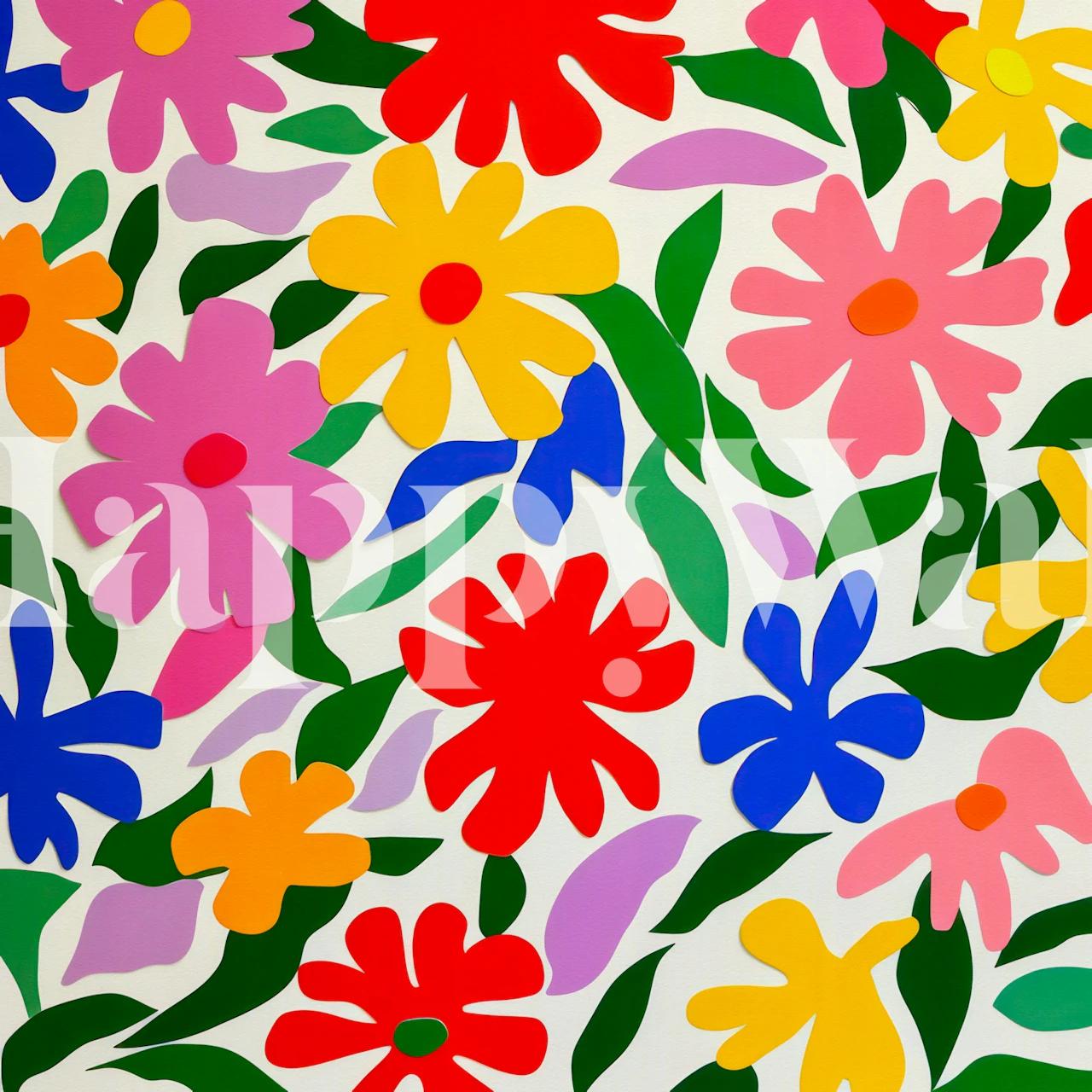Matisse Blossom Fiesta wallpaper in a room