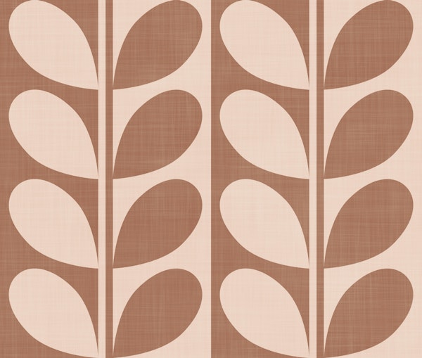 Abstract Leaves Stripes Mocha Mousse Brown