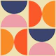 Semicircles - Orange and Blue