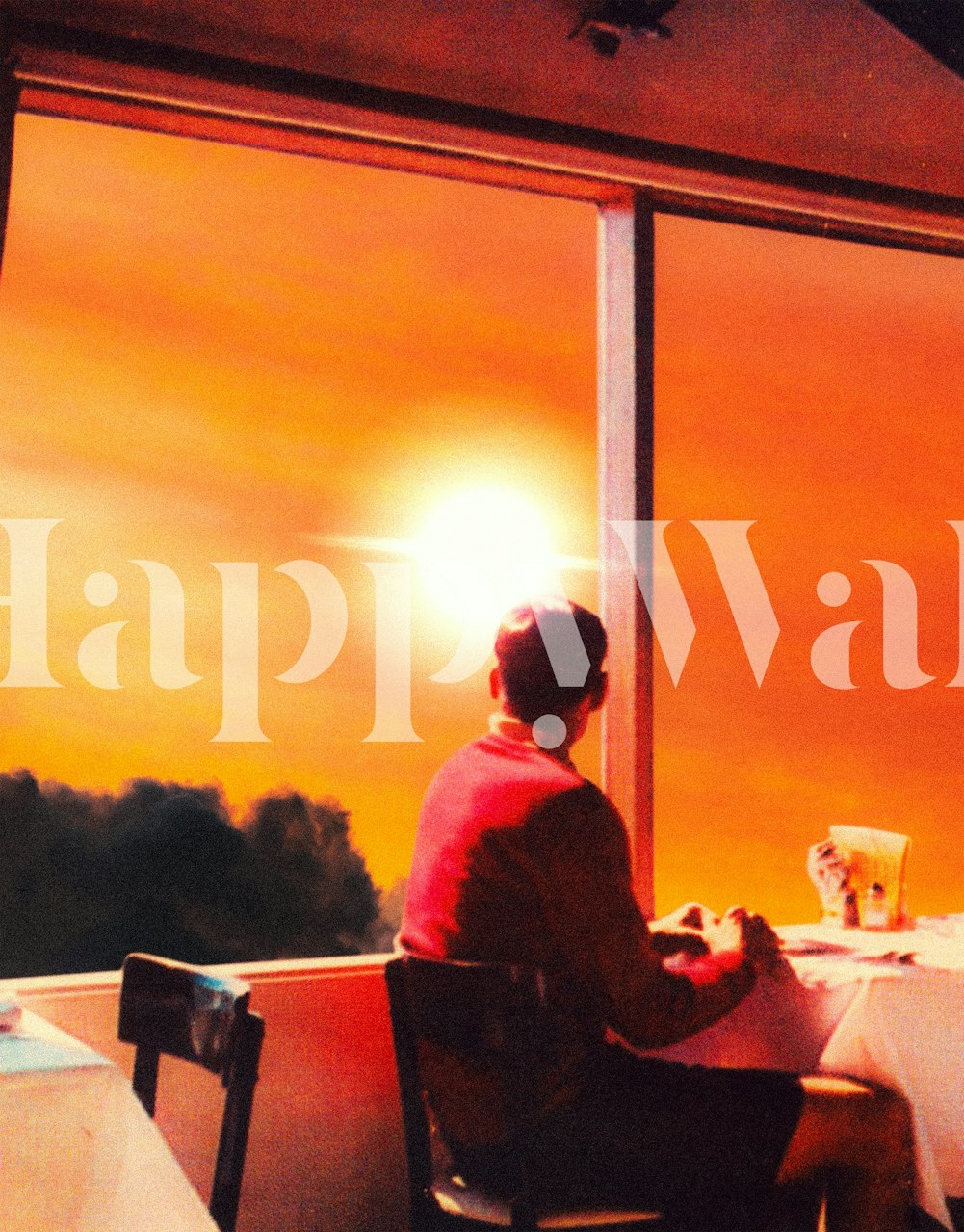 Serene sunset wallpaper i et rum