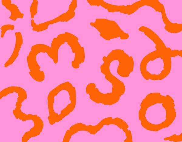 Coral Swirls on Pink