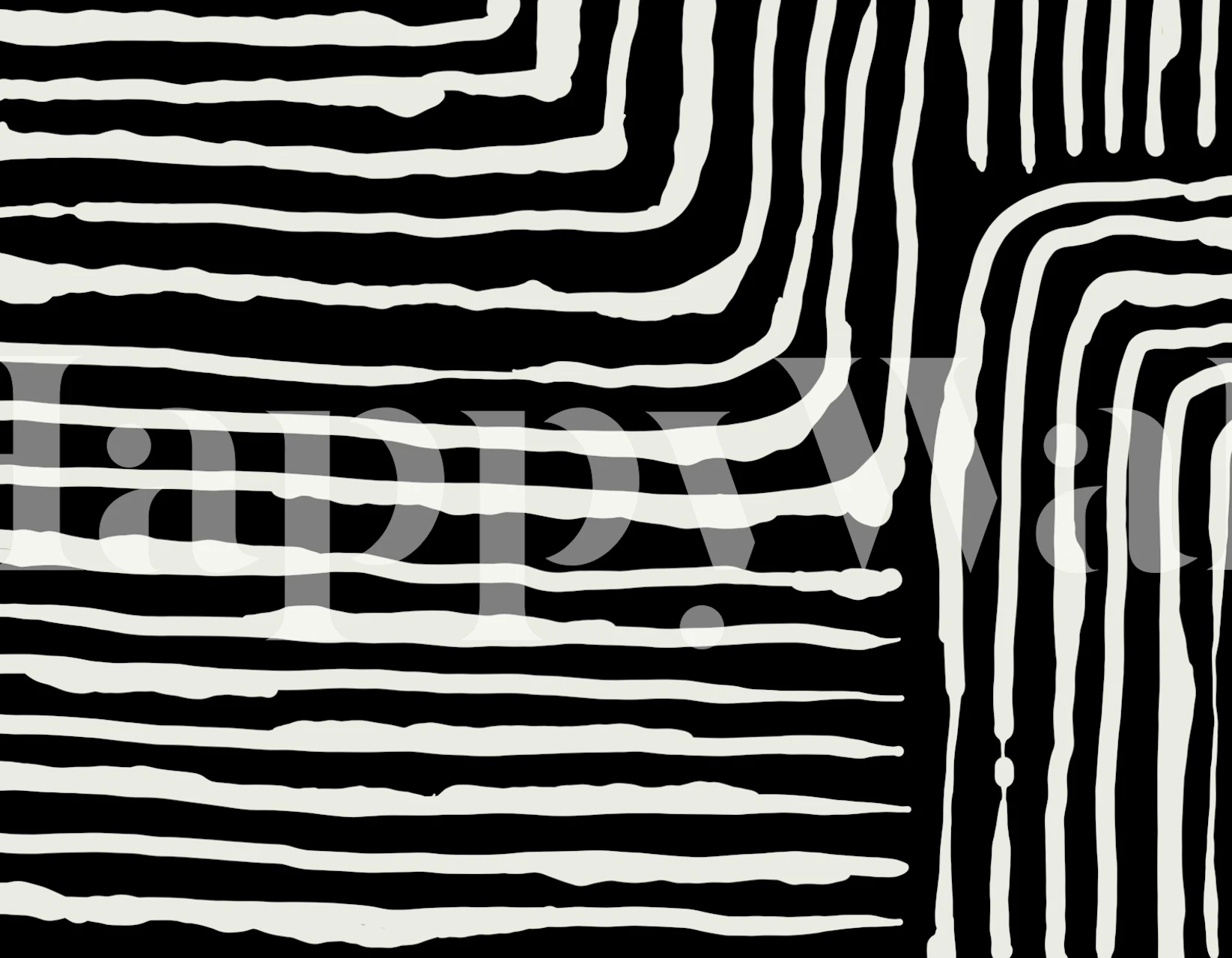 Black and White Ebb wallpaper design