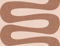 Abstract Curve Stripe Mocha Mousse Brown tapete