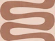 Abstract Curve Stripe Mocha Mousse Brown
