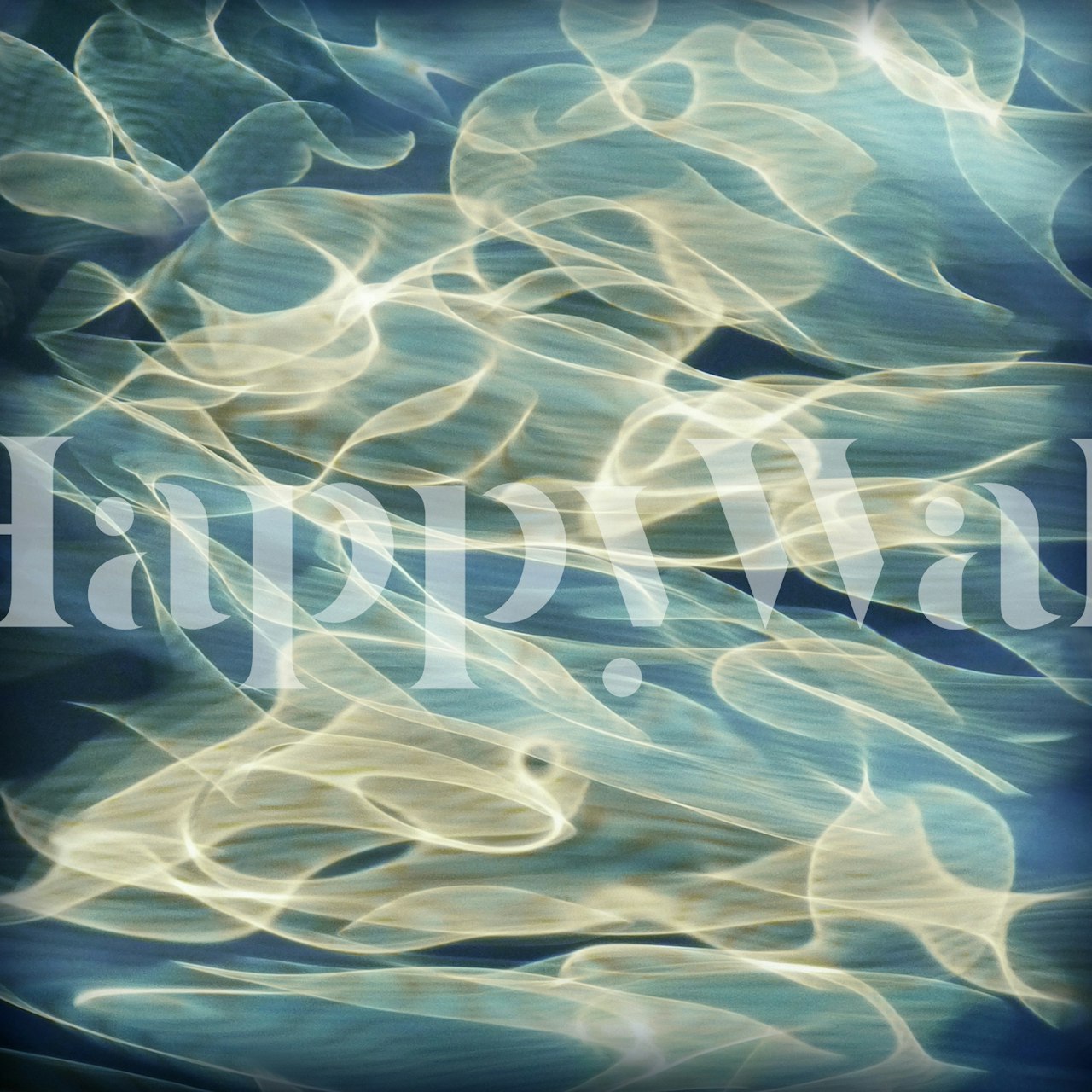 Water abstract H2O #61 tapetti huoneessa