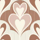 Moucha mousse abstract hearts - Pantone 25