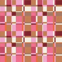 Modernist Painted Plaid in pink mocha mix wallpaper