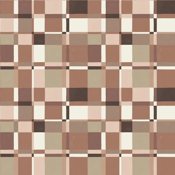 Modernist Plaid in mocha mix