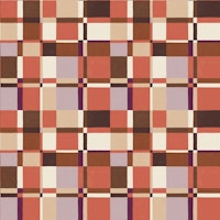 Modernist Plaid in red ginger spice wallpaper