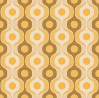 Golden Retro Waves behang