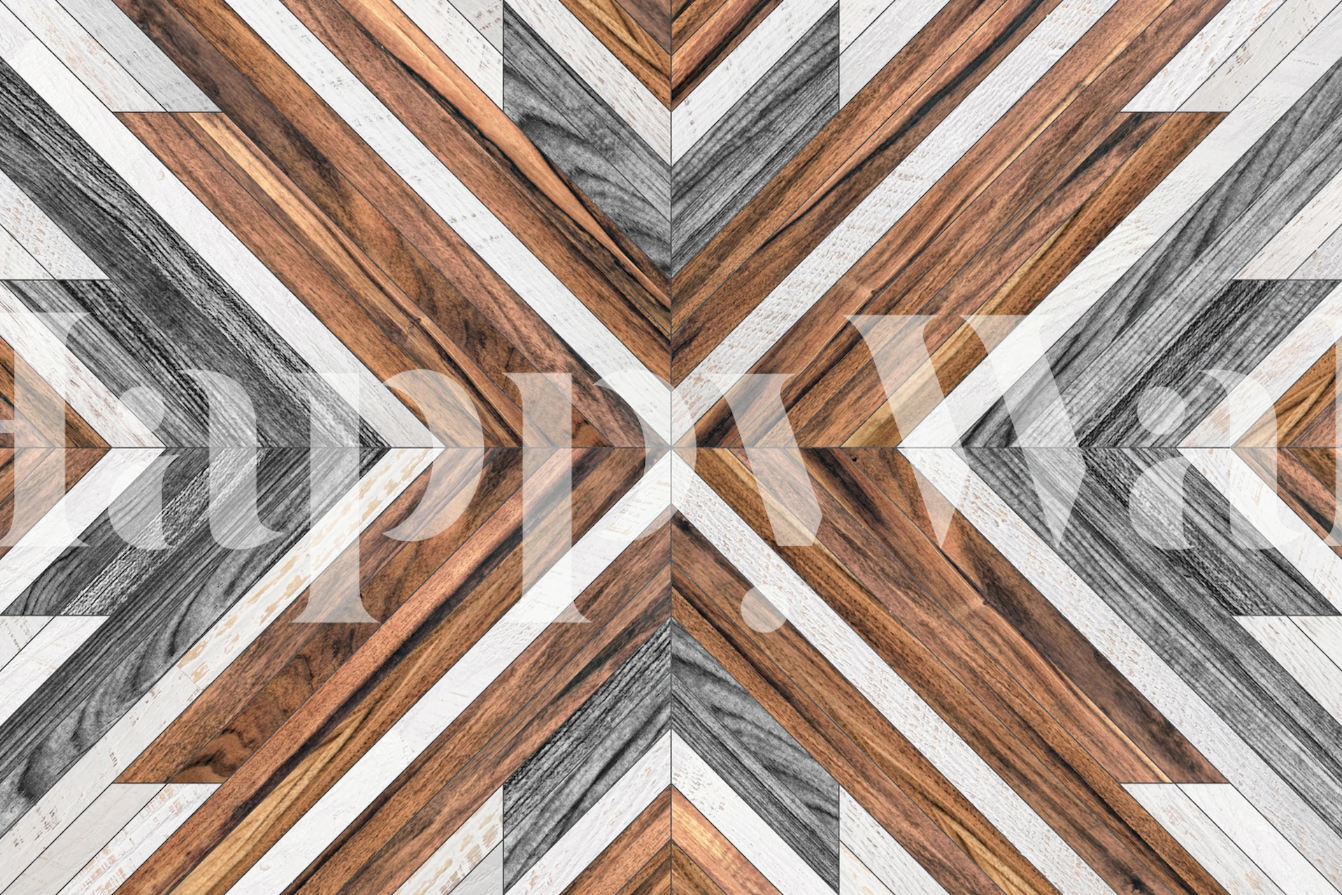 Urban tribal pattern wallpaper in a room