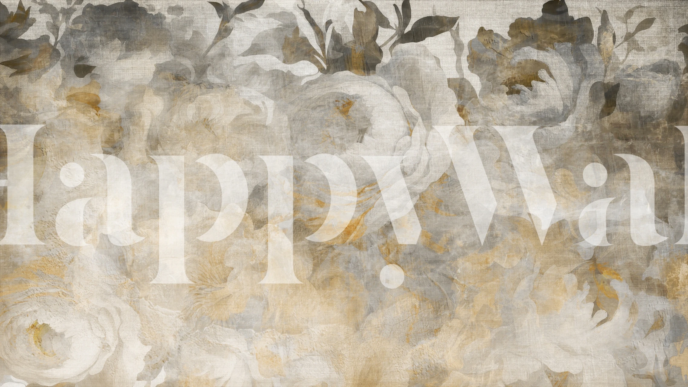 Tapeta Antique Floral Shadows v pokoji